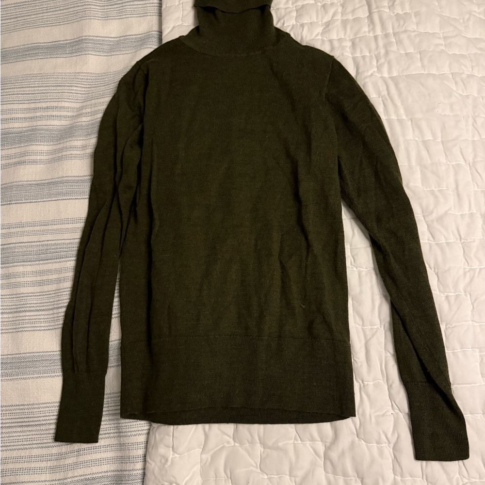 Banana Republic Dark Green Turtleneck Sweater